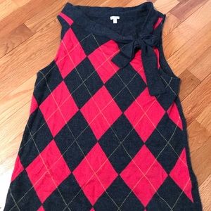 J Crew Tie-Neck Sweater Vest